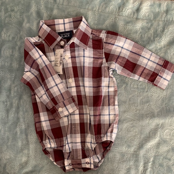 Two piece jean with long sleeve plaid shirt - Picture 4 of 5